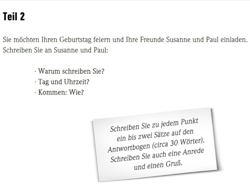 Làm quen với các dạng đề thi A1 tiếng Đức